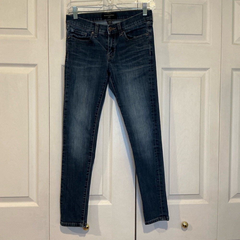 🩷  Banana Republic Blue Denim Skinny Jeans - Size 25 / 0 (01303)